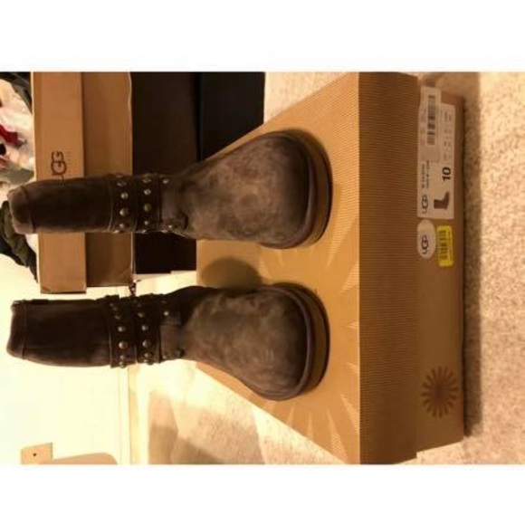 UGG boots tan cream with fur size 10 - Picture 1 of 8